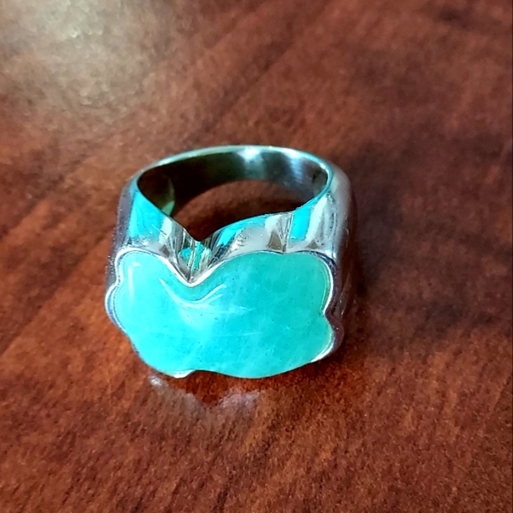 Tous ring silver vermil and turquoise
